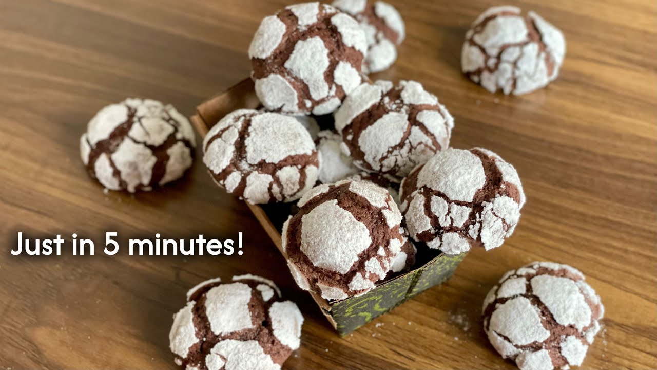 This is the best cookie ever!!/perfect crinkle cookie just in 5 minutes!!