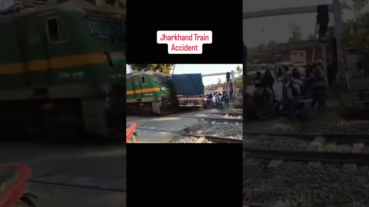Major Train-Truck Accident in Jharkhand 😱 | Accident at Level Crossing Gate