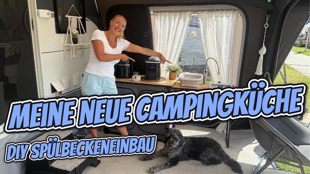 Unsere neue Campingküche mit Spülbecken I DIY Abwaschmöglichkeit zum selber bauen I Tipps & Tricks