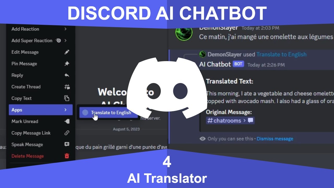 DISCORD AI CHATBOT 2023! - 04 AI Translator