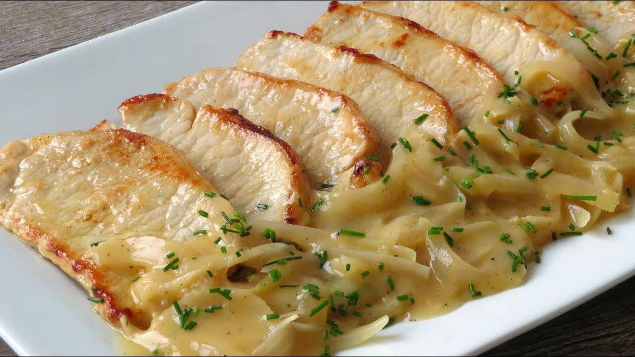 Lomo en salsa de cebolla. Fácil y rápido. SIN HORNO