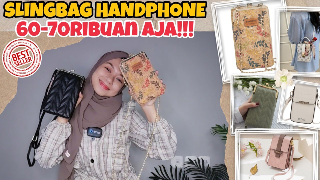 SHOPEE HAUL SLINGBAG HP IMPORT 60-70RIBUAN AJA !!! DIDALAM TASNYA ADA DOMPETNYA JUGA LHO