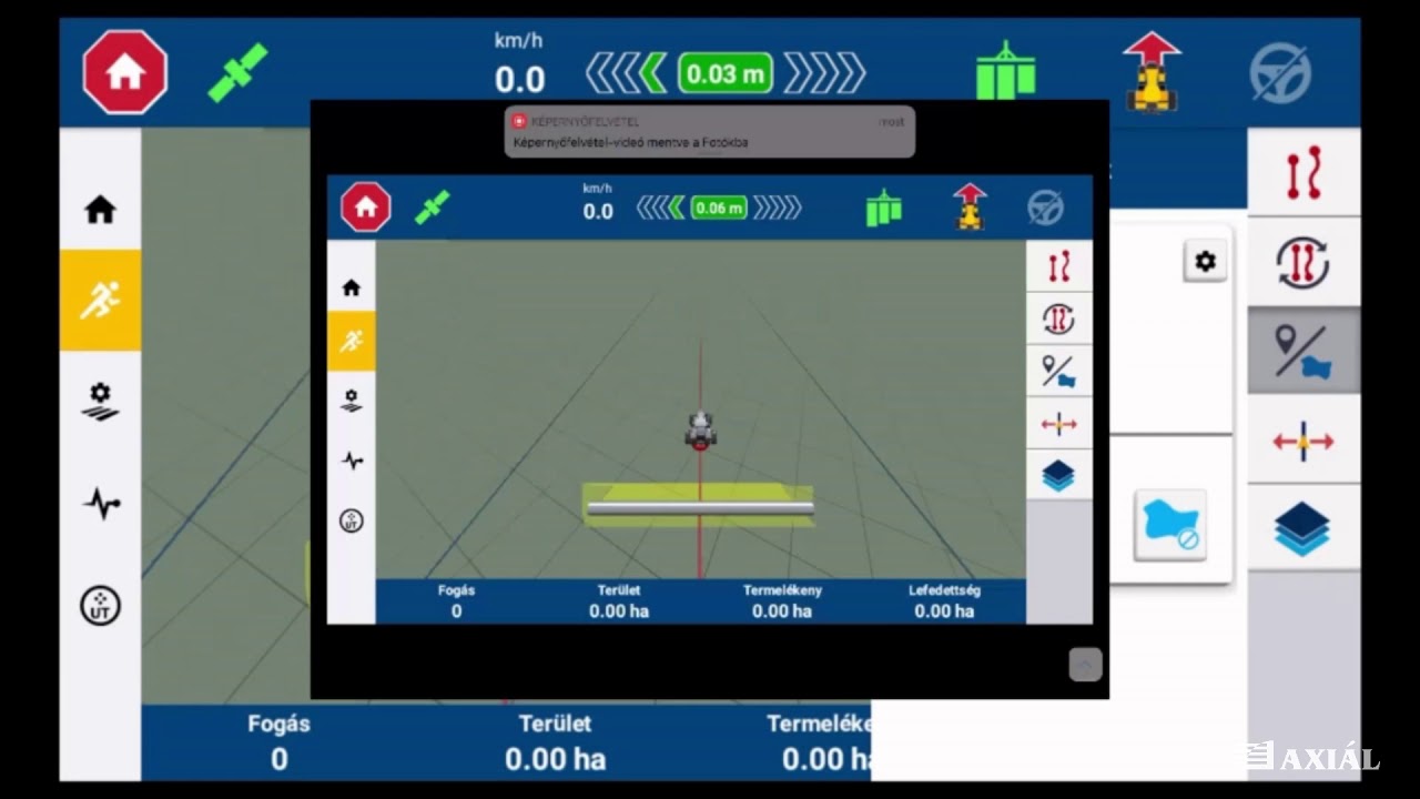 Trimble GFX-350 + NAV-500 – Munkaképernyő