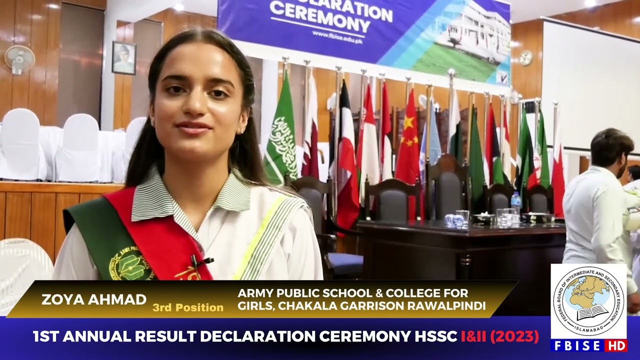 ZOYA AHMAD | 3rd Position  | Pre - Engineering | 1st Annual Result HSSC I&II 2023
