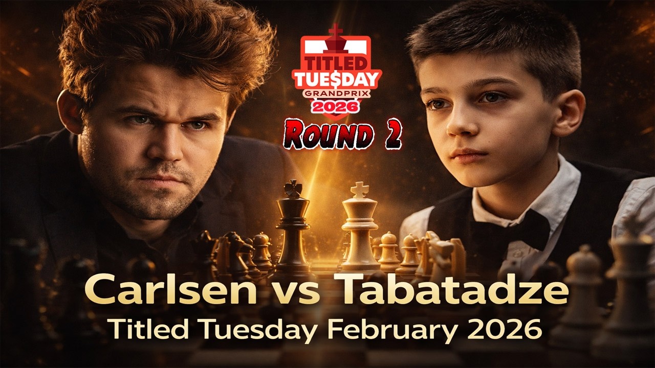 Magnus Carlsen vs Erekle Tabatadze🔹Titled Tuesday February 24, 2026 - round 2
