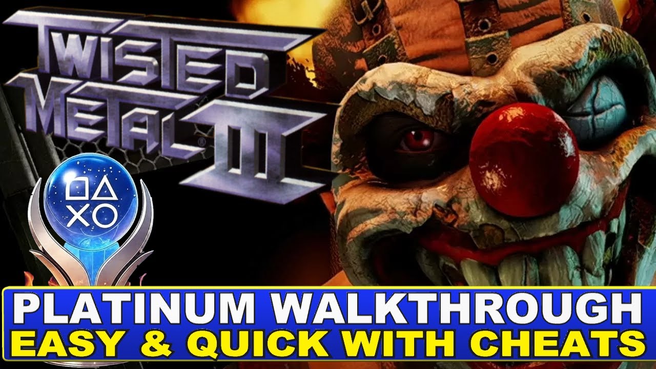 Twisted Metal 3 Easy Platinum With Cheats - Level Skip & Infinite Ammo Cheat - All Trophies