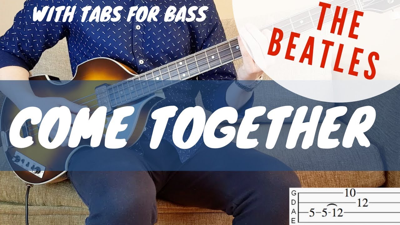COME TOGETHER - The Beatles | BASS COVER WITH TABS | Höfner 500/1 CT |