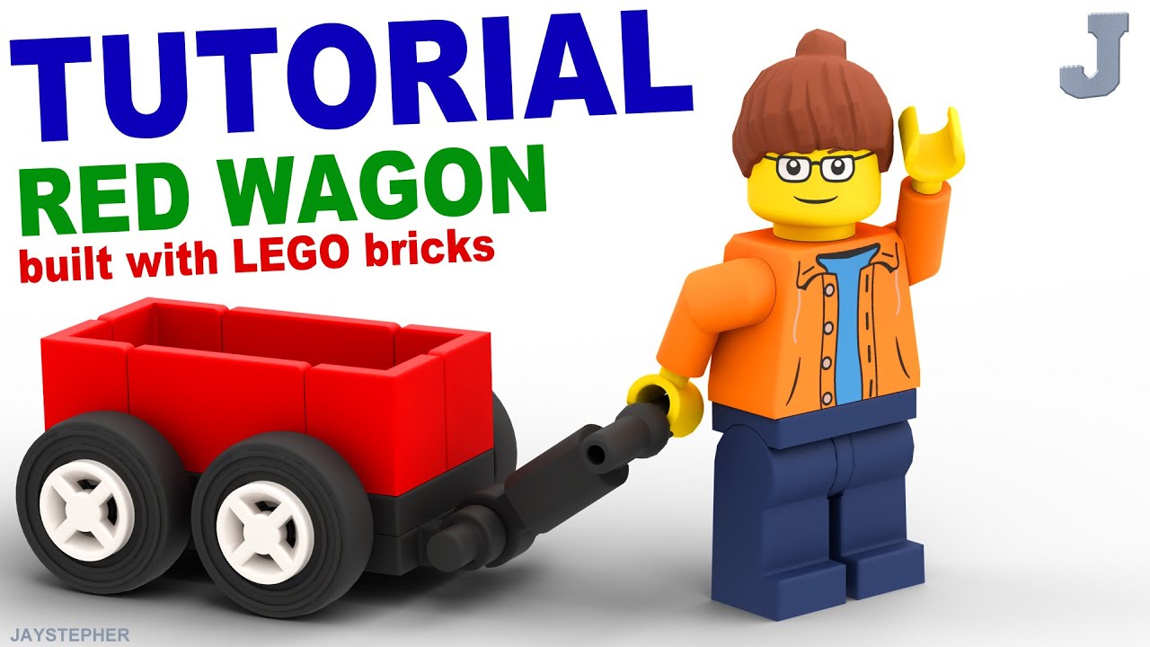 LEGO Brick Tutorial On How To Make A Red Wagon