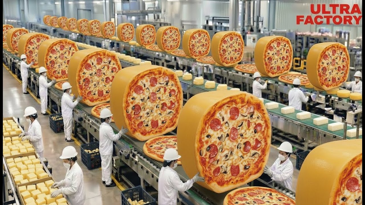 How Pizza Is Mass-Produced in the USA | Inside a Mega Factory