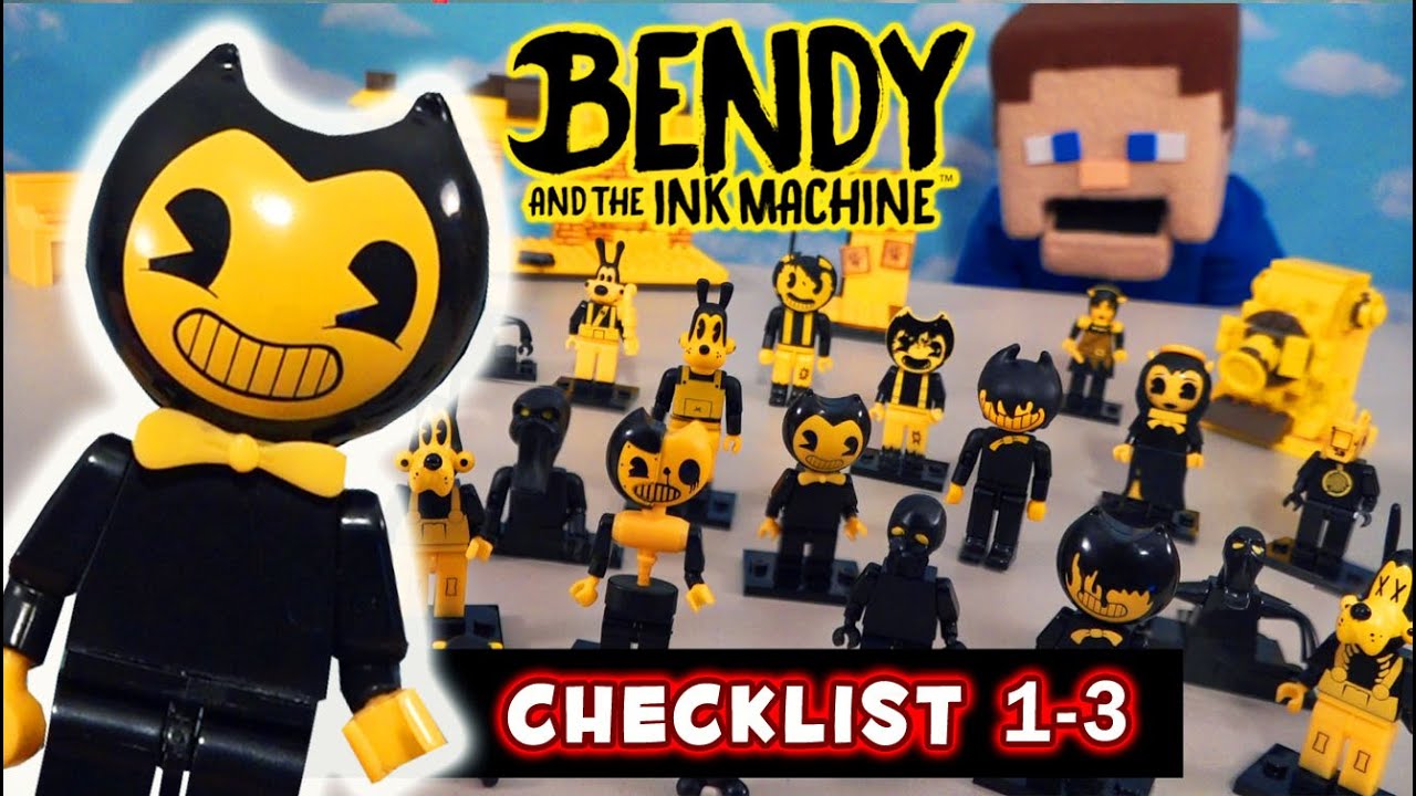 Bendy Construction Set Complete Mini Figures Phat Mojo LEGO Checklist - Series 1-3