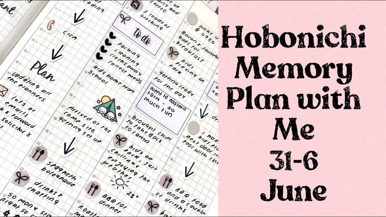 HOBONICHI COUSIN AVEC || Plan with me Weekly memory  31-6 June 2021