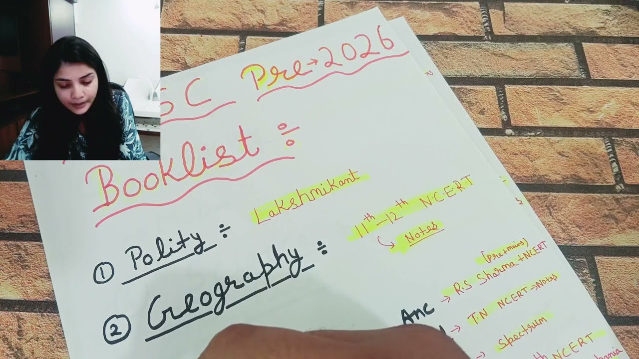 Upsc cse pre booklist for 2026 || Priya rani ias booklist || Indian vikash gs