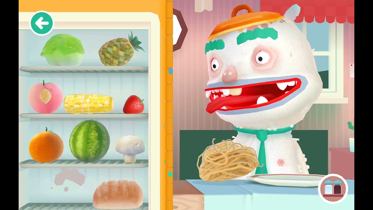 I play toca boca kitchen