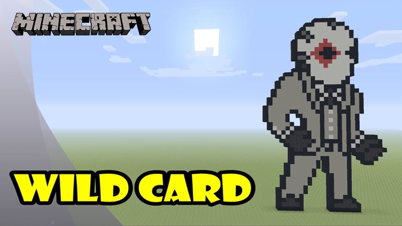 Minecraft: Pixel Art Tutorial: Wild Card (Diamonds) (Fortnite Battle Royale)