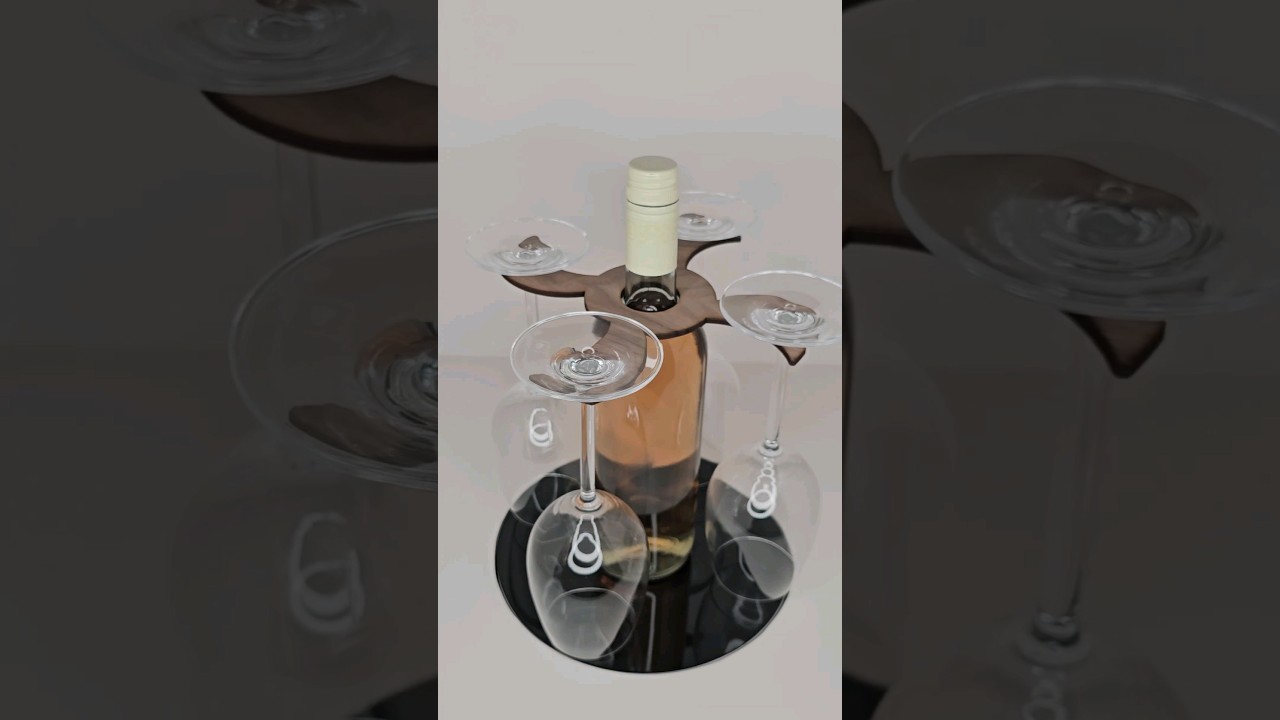 3mm Acrylglas Glashalter für 4 Gläser,Wine Glass Holder,Weinglashalter