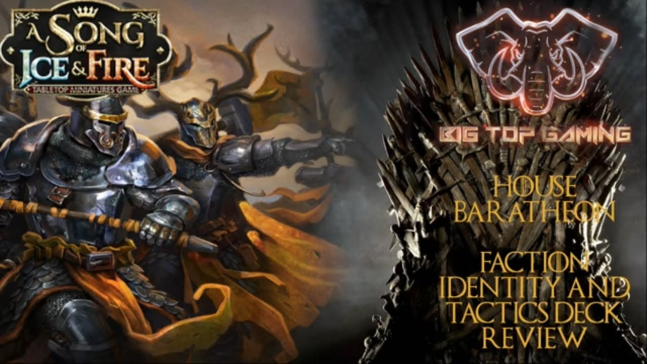 A Song of Ice and Fire: The Miniatures Game-  1.7 House Baratheon Faction Identity and Tactics Deck