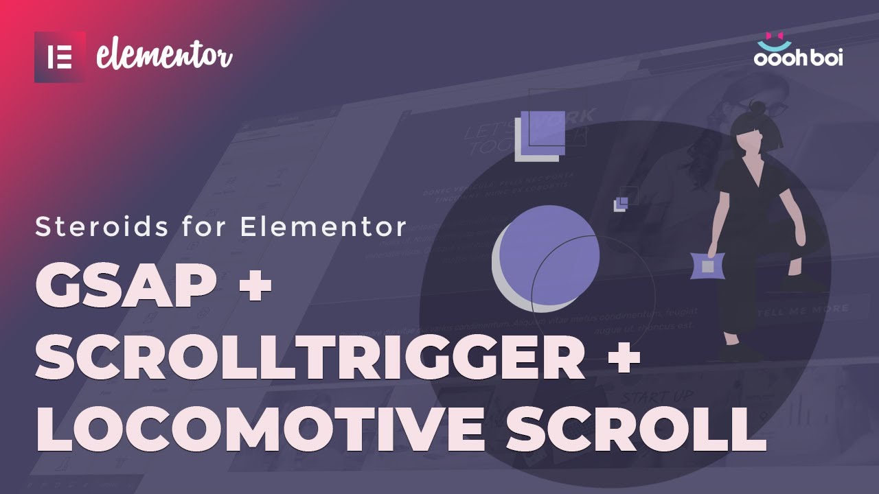 GSAP + ScrollTrigger + Locomotive Scroll в Elementor (PRO не требуется)