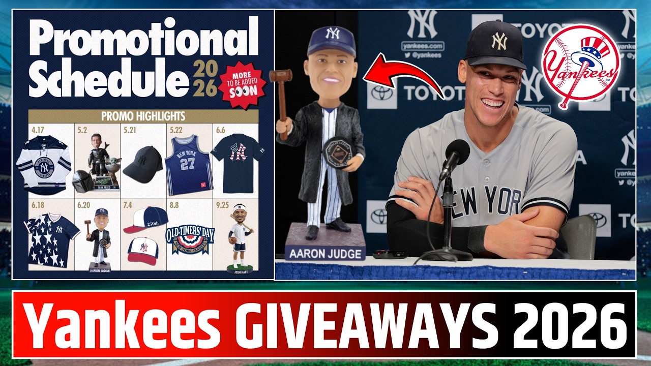 Yankees 2026 promotional schedule: bobbleheads, jerseys and more..