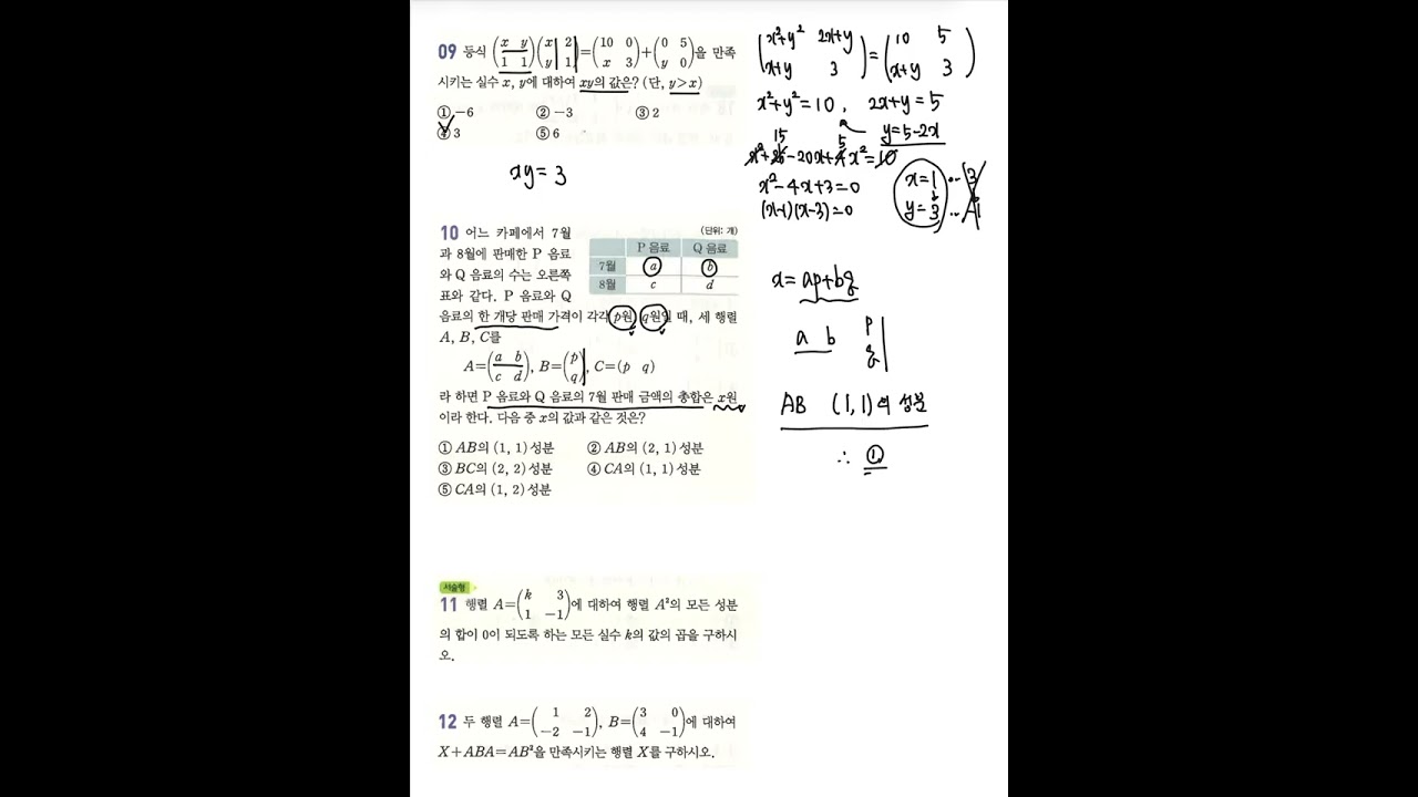 개념쎈라이트 공통수학1 H1S1-11 (3)