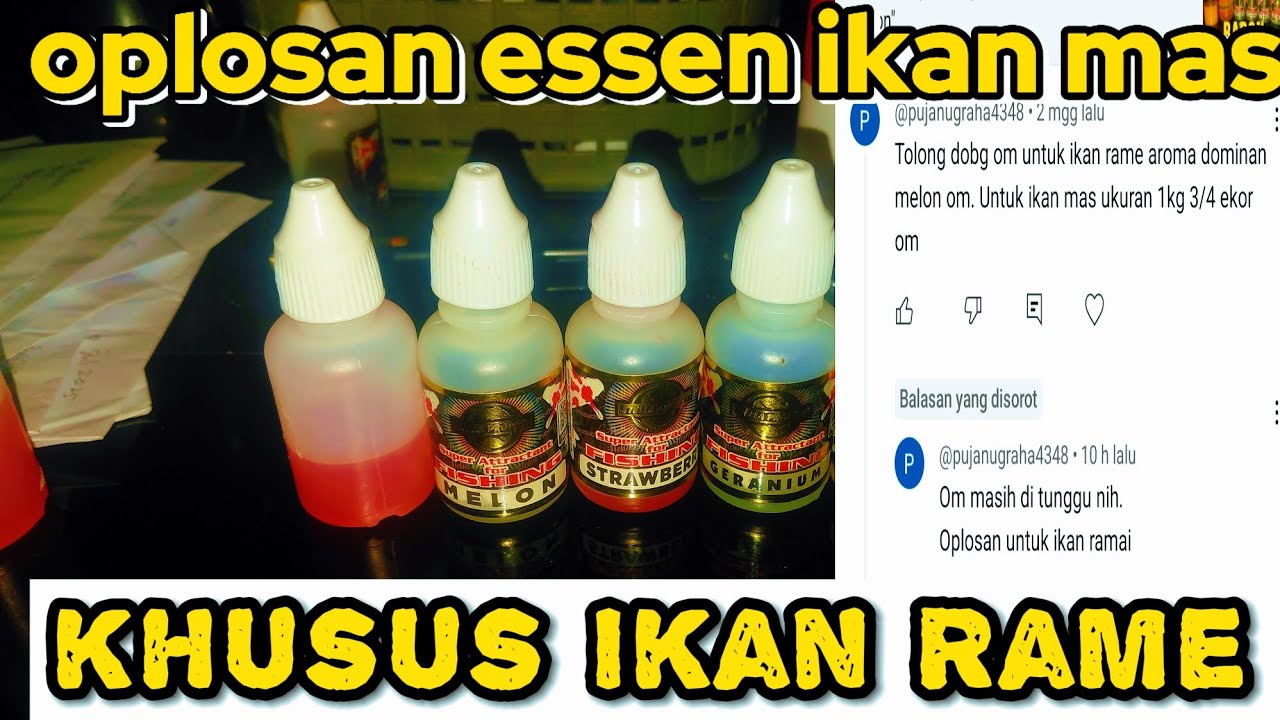 Oplosan essen ikan mas khusus ikan rame 1kg isi 3-4 ekor
