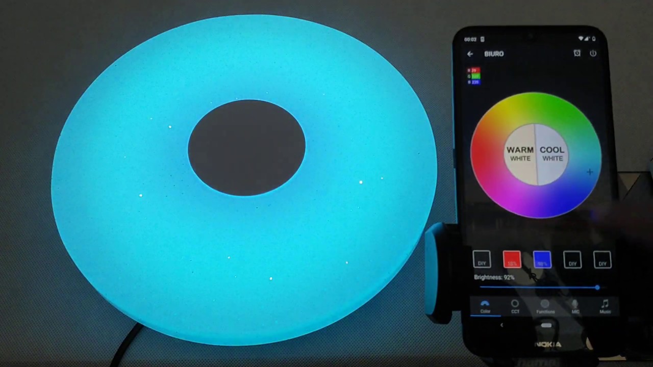 Lampa Plafon Smart LED 36W WiFi Sterowanie głosem i aplikacją