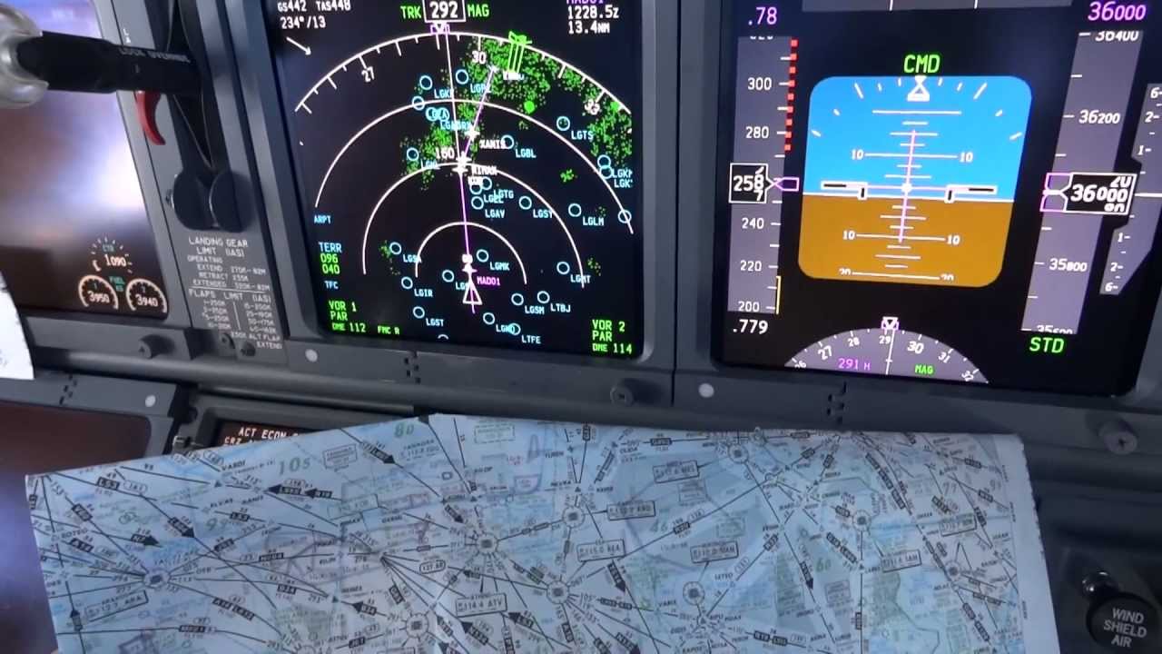 HD Cockpit Scene - Flying Across Europe (Time)