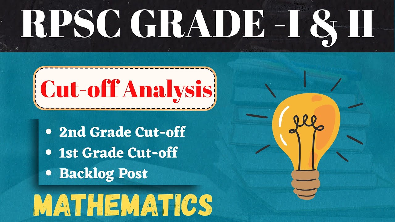 RPSC 2nd Grade Mathematics Final Cut -off  | Backlog Post | 1st Grade Cut-off | @RajeraAcademy