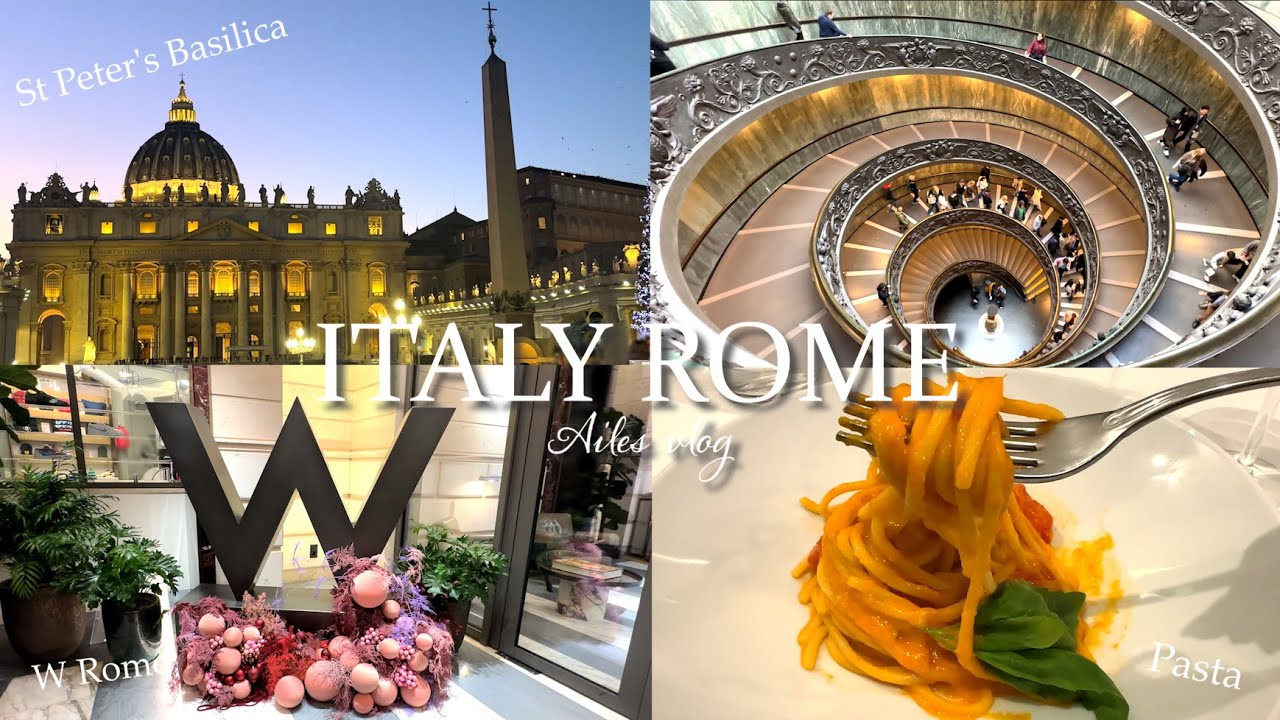 イタリア旅行🧳歴史・美術・グルメに溢れる冬のバチカンとローマを堪能♪大人のItaly vlog｜美術館🎨サン・ピエトロ大聖堂⛪Wroma🏨人気オステリア🍴キャセイパシフィック✈ルフトハンザ✈