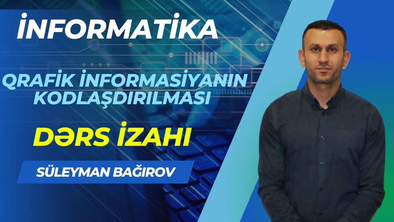Qrafik informasiyanın kodlaşdırılması (birbaşa dərsdən)