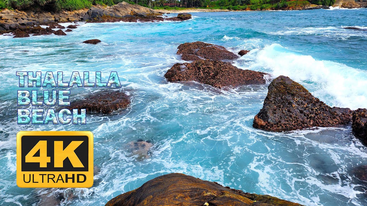 4K | Thalalla Blue Beach, clear turquoise water #srilanka #southcoast #beach #goprohero11