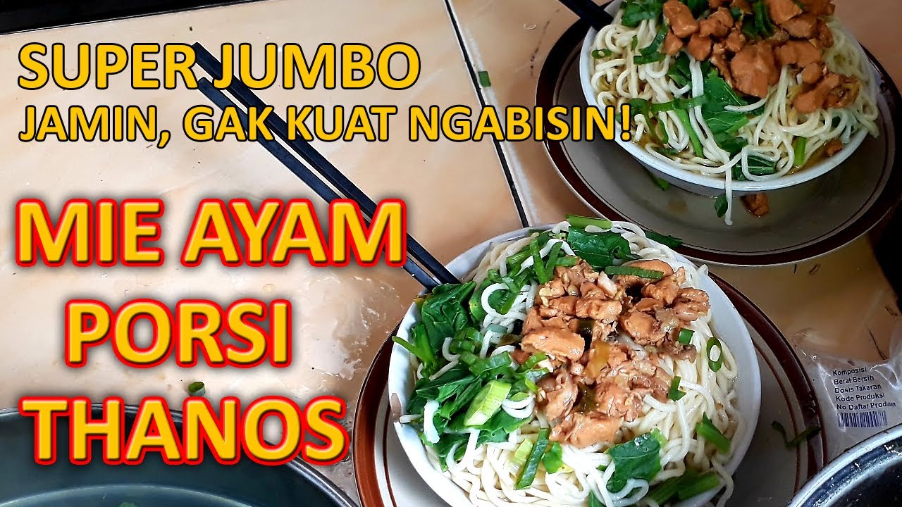 GAK KUAT NGABISIN!!! MIE AYAM JUMBO PORSI KULI JOGJA!!! Mie Ayam Bakso Pucuk Cumbri Porsi Thanos!!!