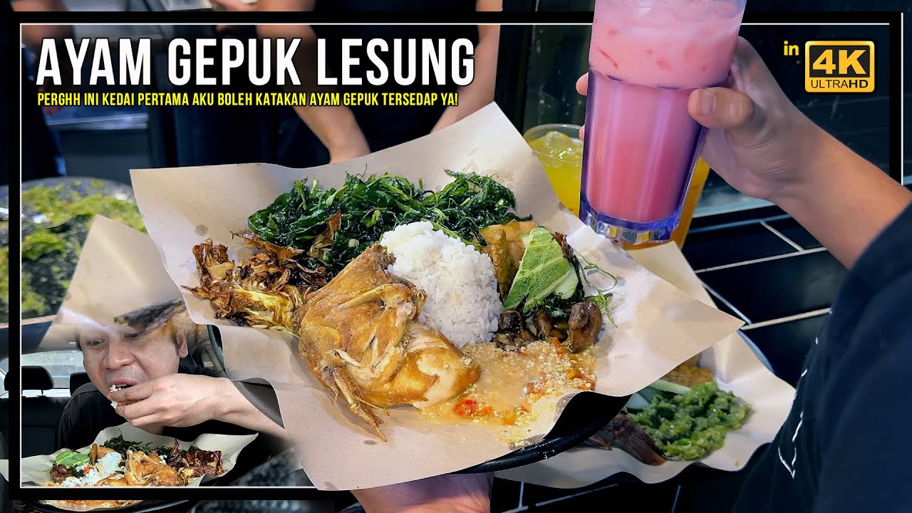 AYAM GEPUK PALING TERSEDAP aku pernah makan! (Ayam Gepuk Lesung Taman Medan!)