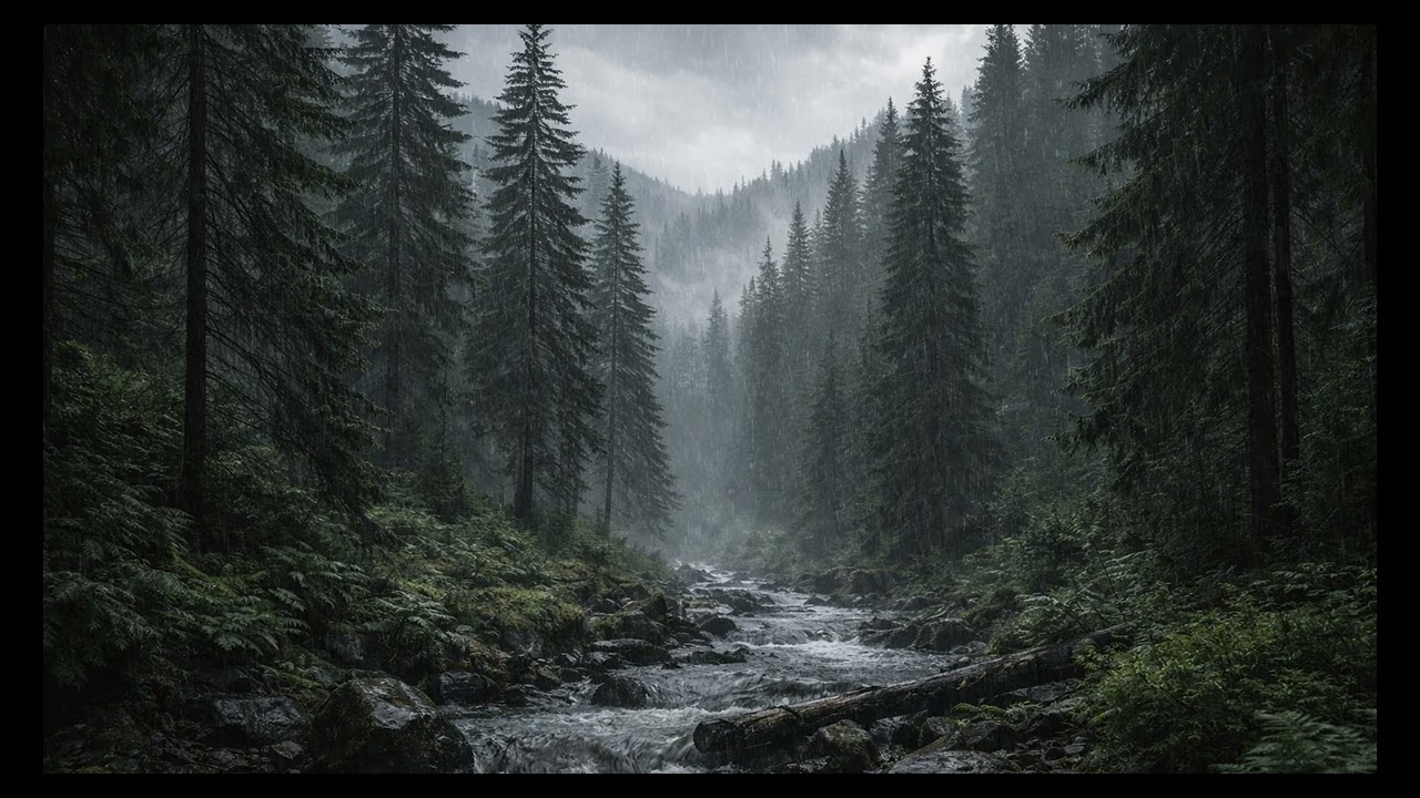 10 Hour Rain Ambience 🌲 Cinematic Forest Rain for Sleep & Focus