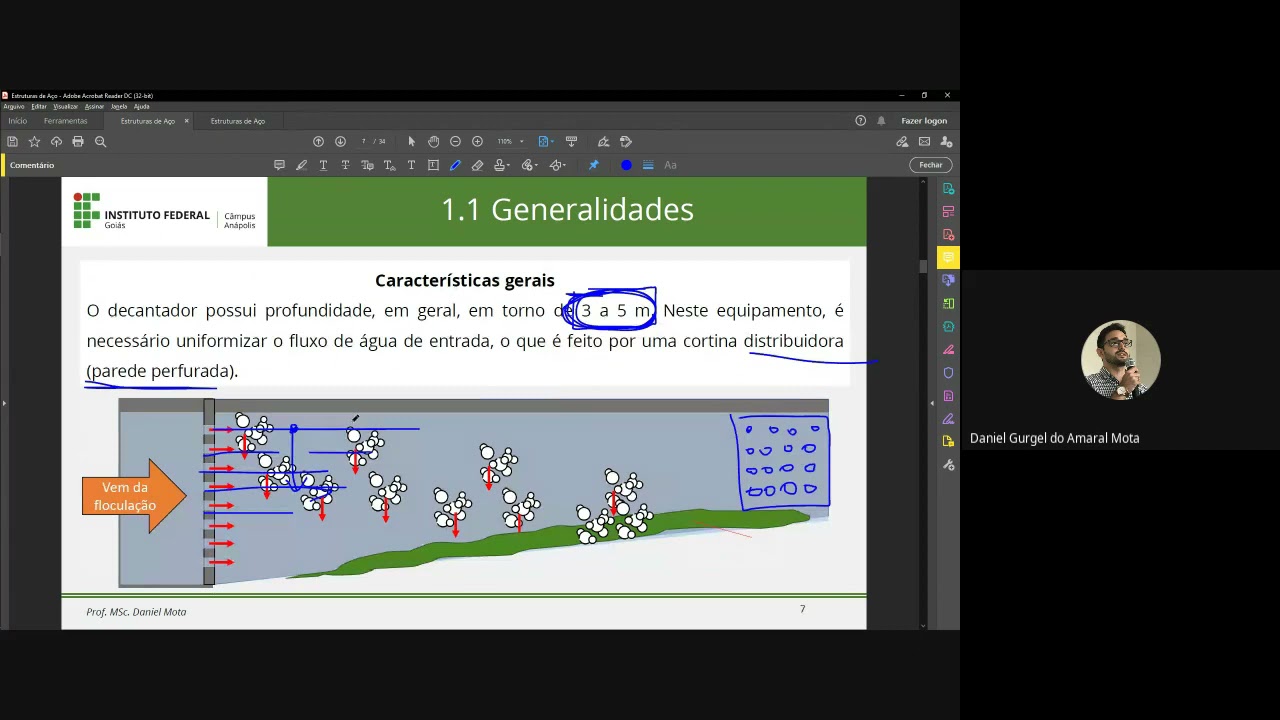 No&ccedil;&otilde;es de Saneamento aula 11 - Decanta&ccedil;&atilde;o