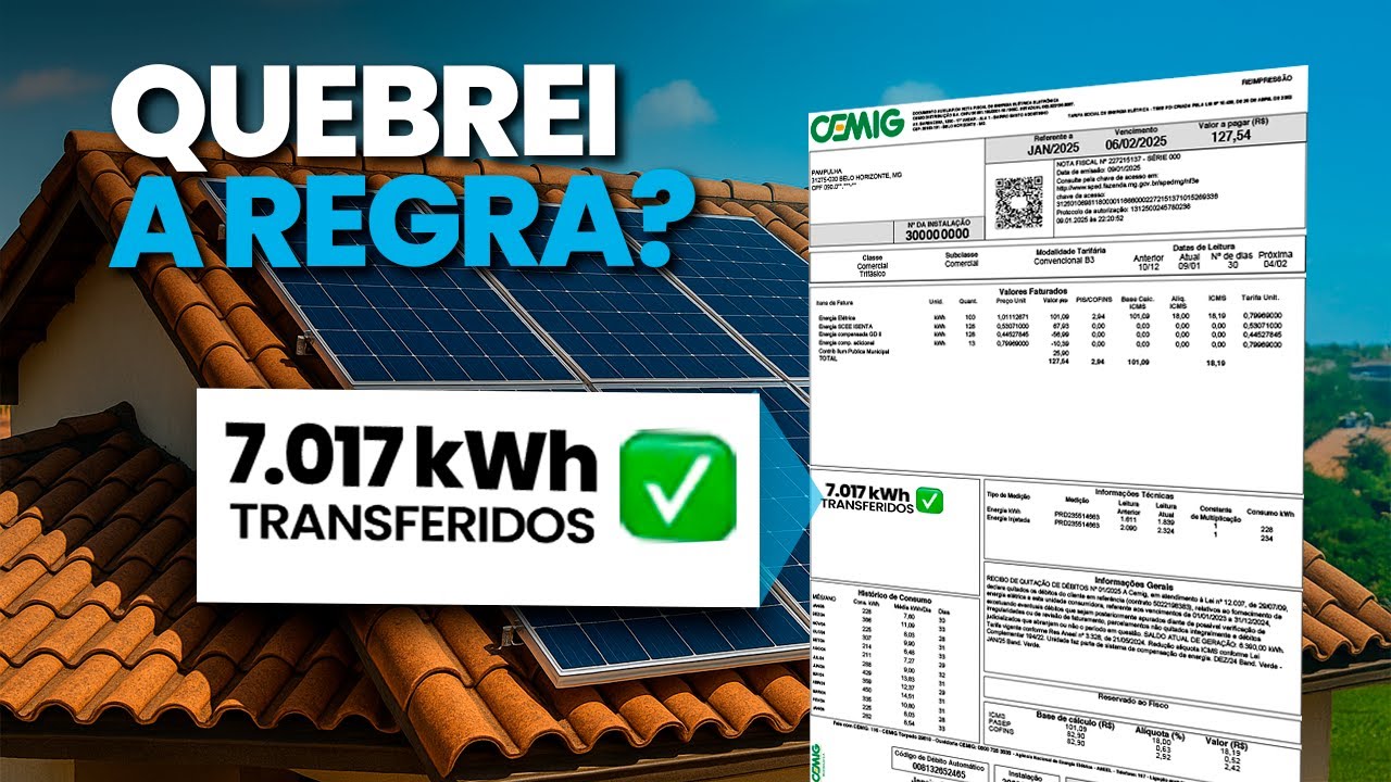 Consegui TRANSFERIR meus CRÉDITOS de ENERGIA SOLAR acumulados!