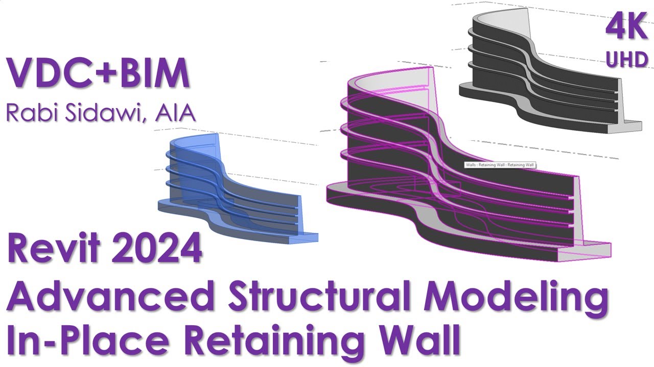 Revit 2024 Расширенное структурное моделирование подпорной стенки на месте
