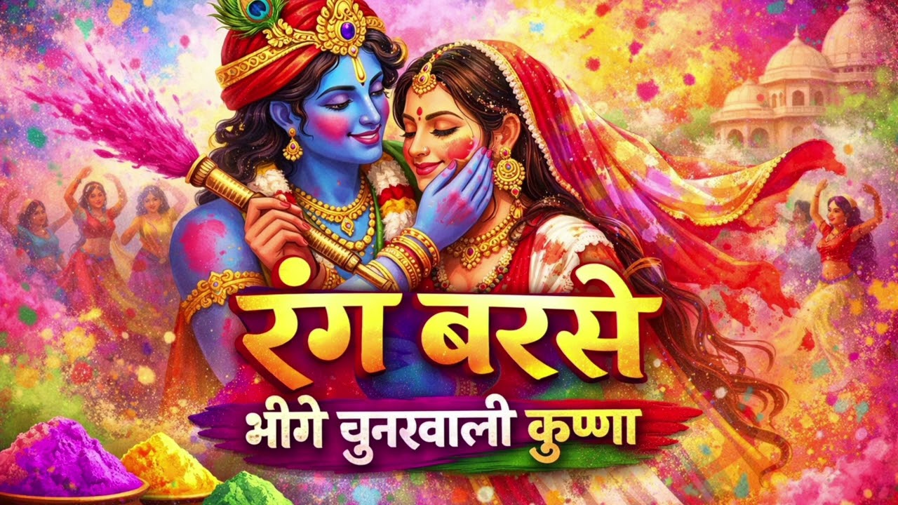 #videoरंग बरसे भीगे चुनरवाली कुष्णा Holi ke bhajan