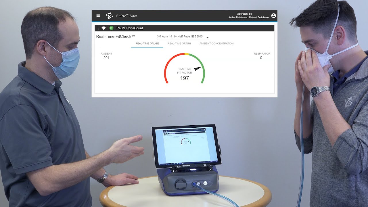 Использование режима Real-Time FitCheck® на тестере респиратора PortaCount®