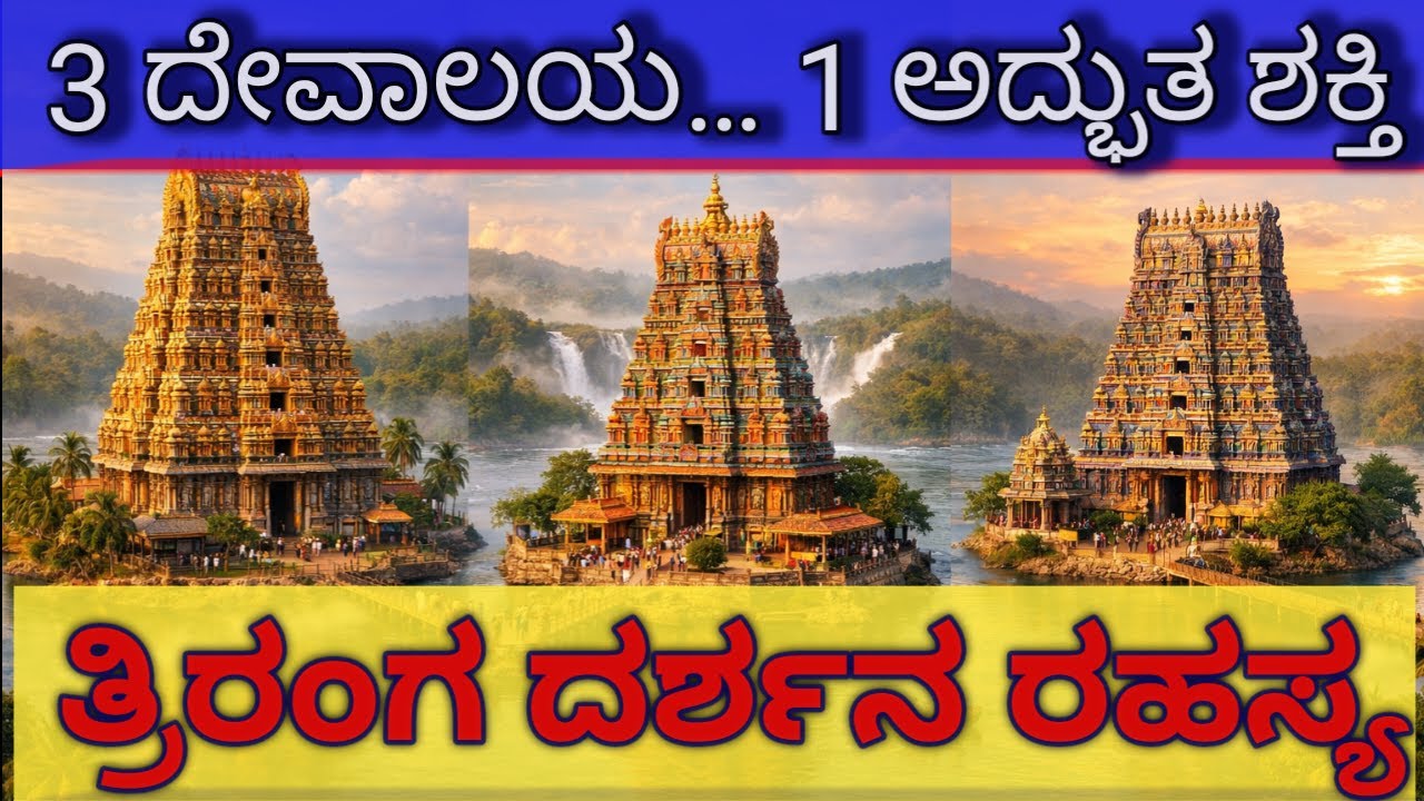 ಈ 3 ದೇವಸ್ಥಾನ ನೋಡಿದ್ರೆ ಜೀವನ ಬದಲಾಗುತ್ತಾ?🤔 | ತ್ರಿರಂಗ ದರ್ಶನ ಸತ್ಯ🙏🏻🙏🏻