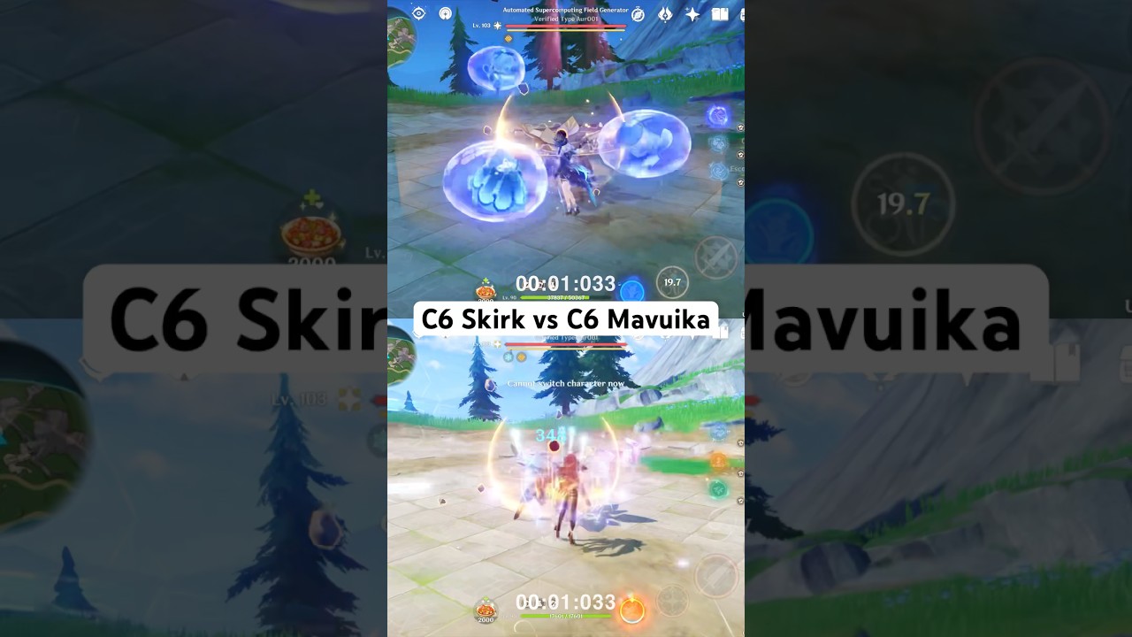 C6 Skirk vs C6 Mavuika #genshinimpact #skirk #mavuika