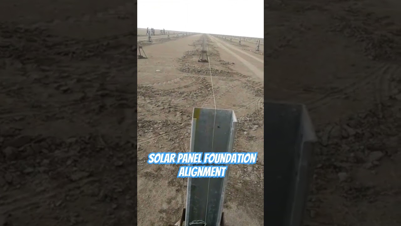 solar panel Foundation alignment #civil #construction #viral #machine