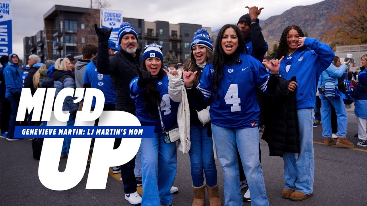 MIC'D UP with Genevieve Martin ( LJ's Mom ) | BYU vs UCF | BYU FOOTBALL