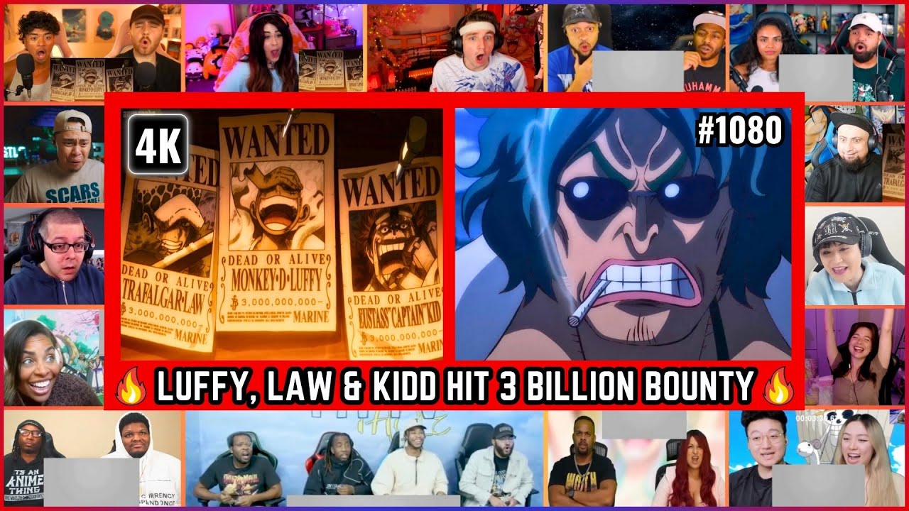 🔥🔥LUFFY'S NEW BOUNTY AFTER WANO MEGA REACTION MASHUP - One Piece Episode 1080 Mega Reaction Mashup