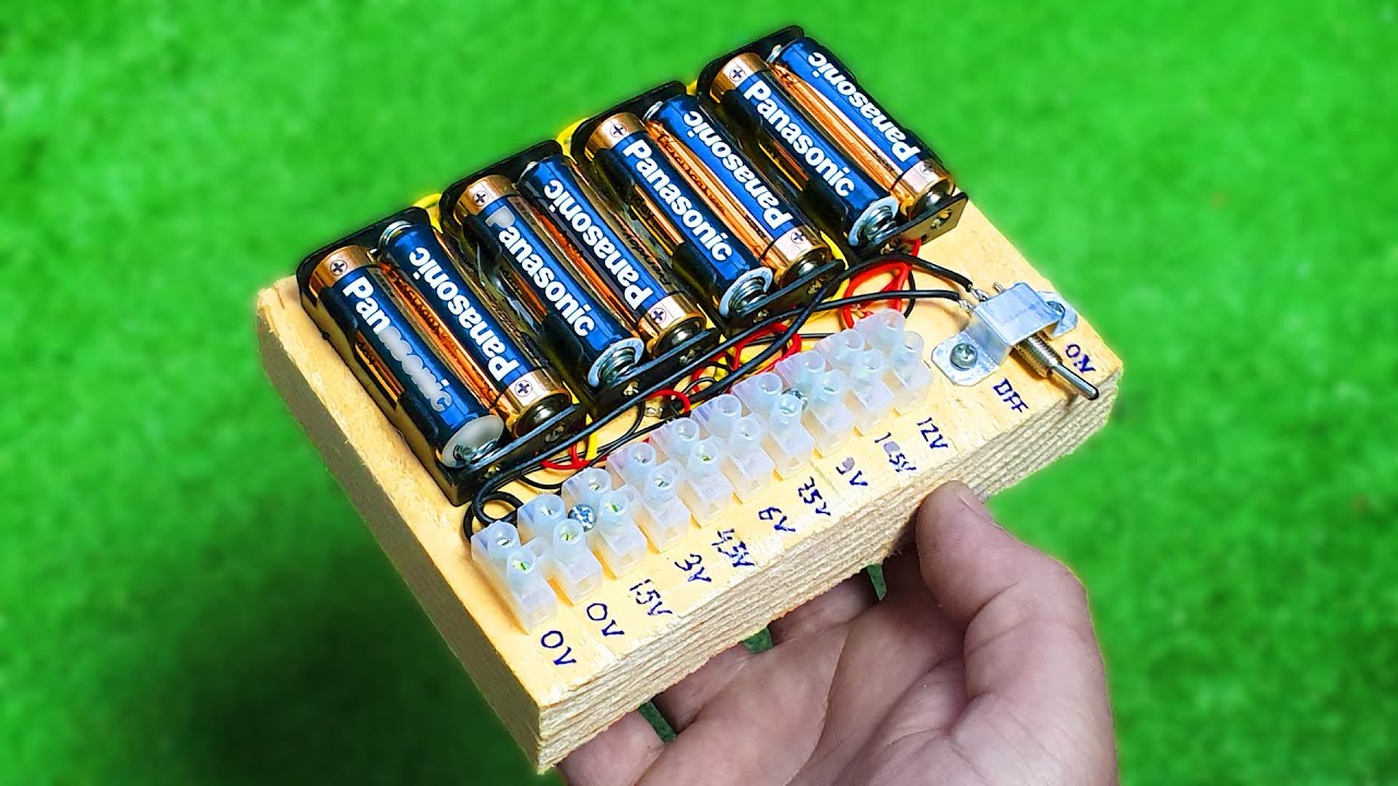 Build at Home Variable Power Supply using only Batteries