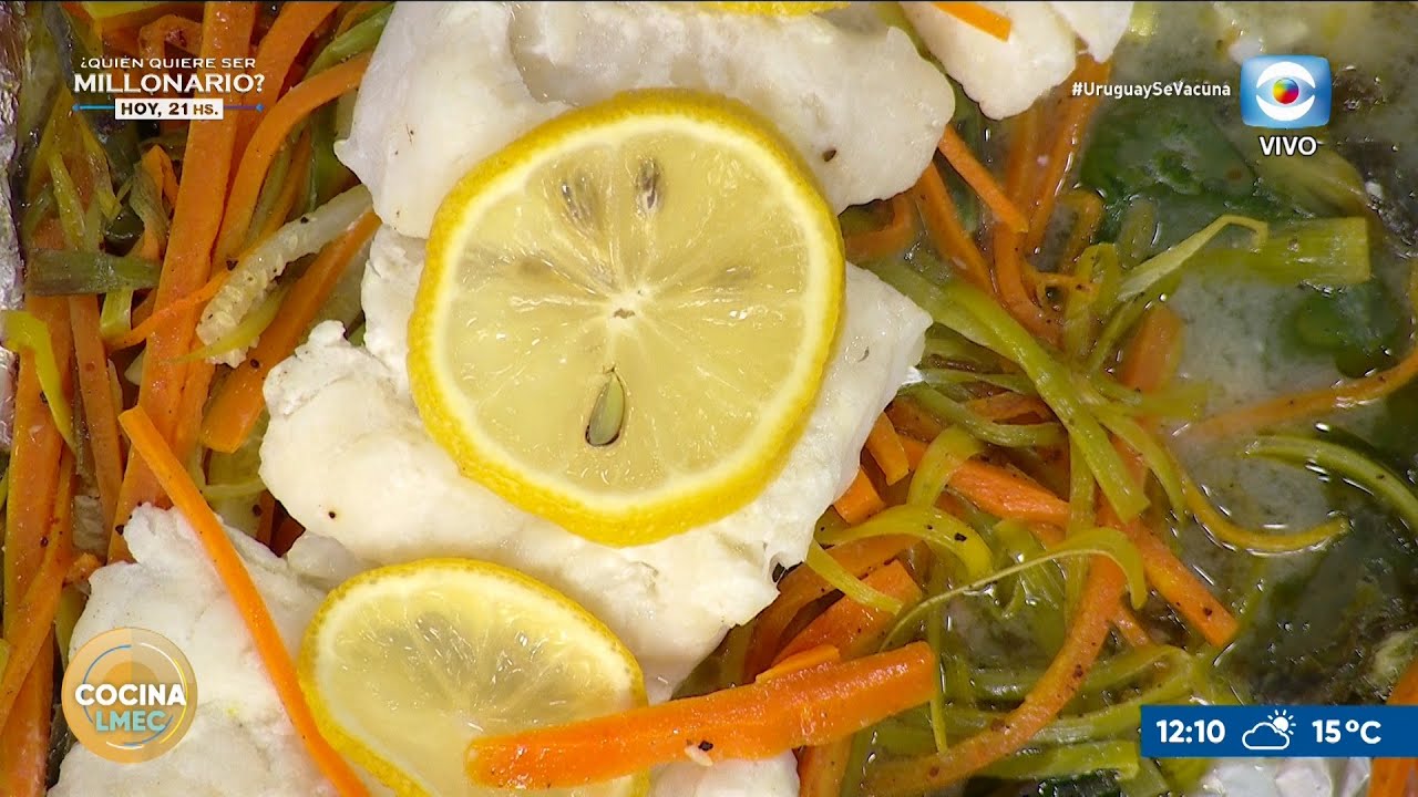 Laurent Lainé preparó papillote de pescado