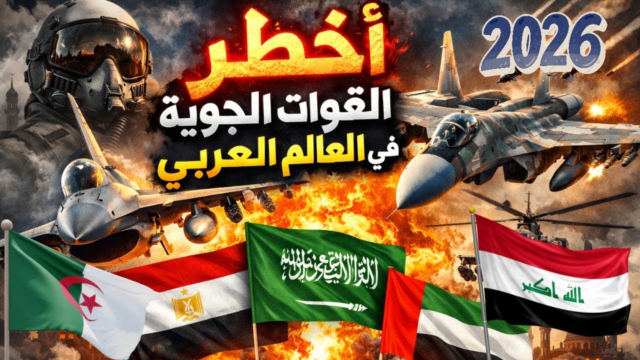 تقرير صادم لـأقوى 5 قوات جوية في العالم العربي 2026 🔥- المركز الأول صادم جداً 😱💥