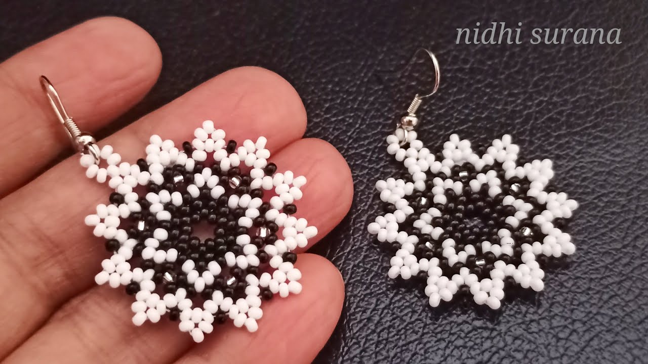 ⚜️ Seed beads Earrings/ How to make Beaded Jewellery/ Aretes Tutorial Diy (0468)