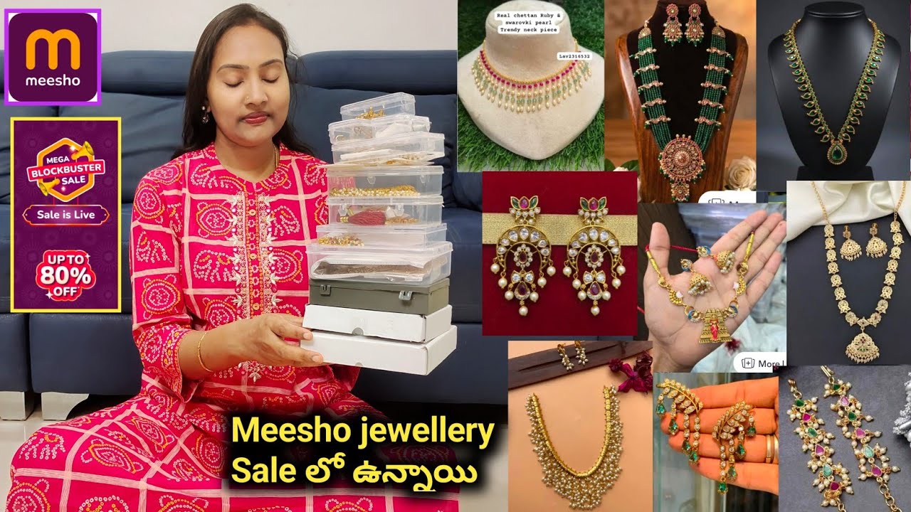 Meesho jewellery 👌 కొత్తవి & sale లో fast గా అయిపోతున్నవి 😊 trending లో ఉన్నవి😍 మంచి రేటింగ్ ఉన్నవి 