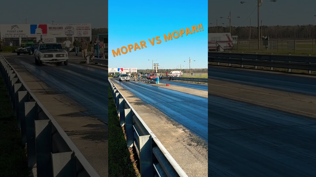 Mopar vs Mopar, Jerry and the 68 Barracuda take on Alan and the Duster #mopar #classiccars #racing