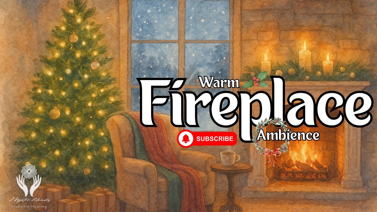 Warm Fireplace Ambience | Soul-Soothing Music with 528Hz + 6Hz Theta Waves